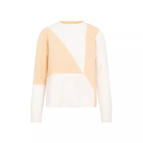 Jil Sander  Open Orange Long-Sleeved Wool Sweater Neutrals