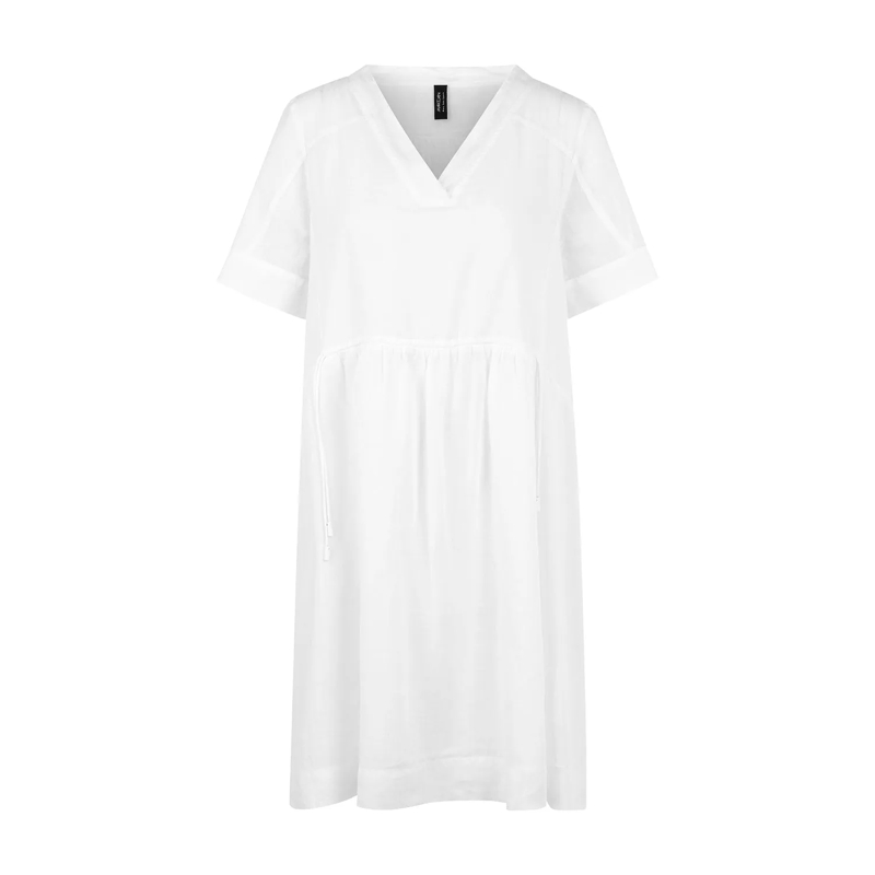 Marc Cain Minikleid Midi-Kleid mit Fransen weiß