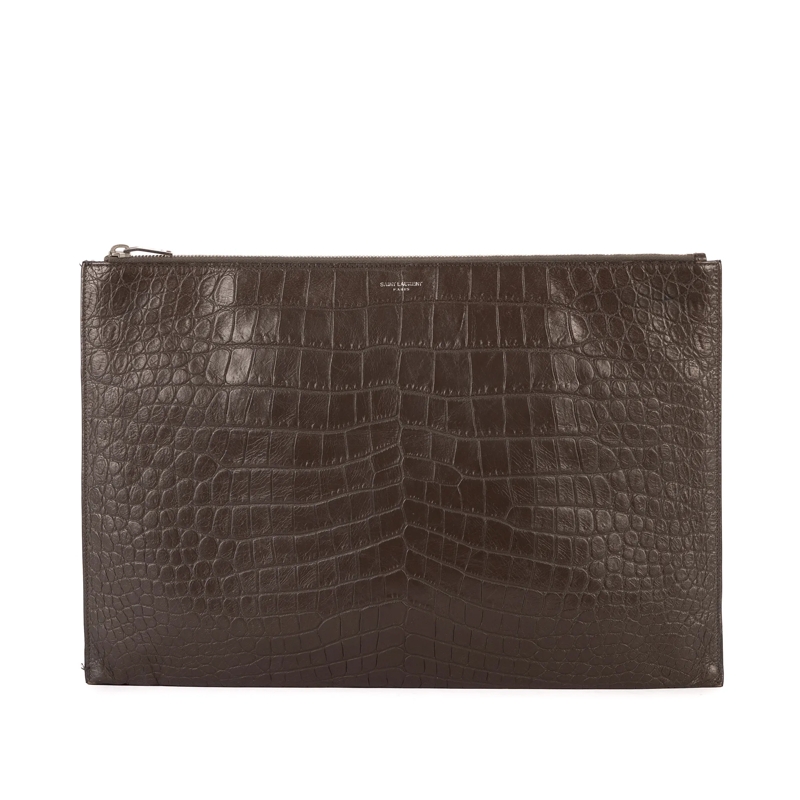 Saint Laurent Crossbody Bag Document Clutch braun