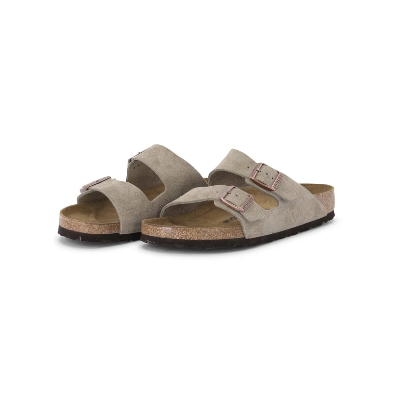 Birkenstock Schnürschuhe Sandale Arizona aus Veloursleder Beige
