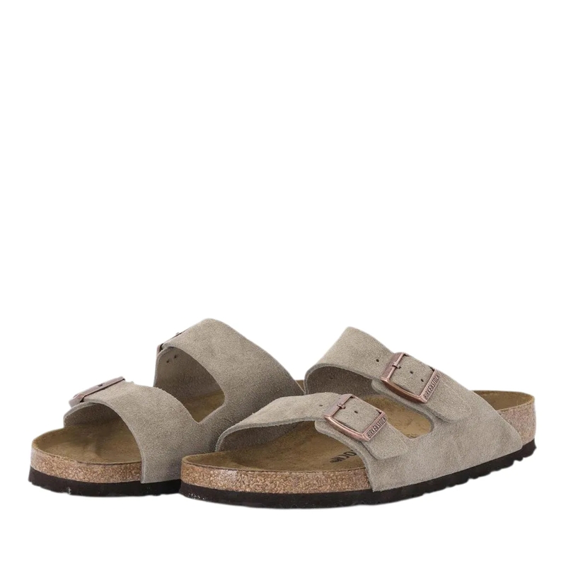 Birkenstock Chaussures à lacets Sandale Arizona aus Veloursleder Beige