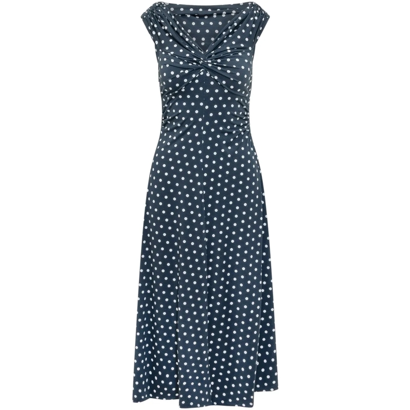 MICHAEL Michael Kors Maxikleid Abito Midi Pois dunkelblau