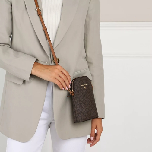 MICHAEL Michael Kors Sac pour téléphone portable Jet Set Charm Small Ns Chain Phone Xbody Brown Acorn (Image 2)