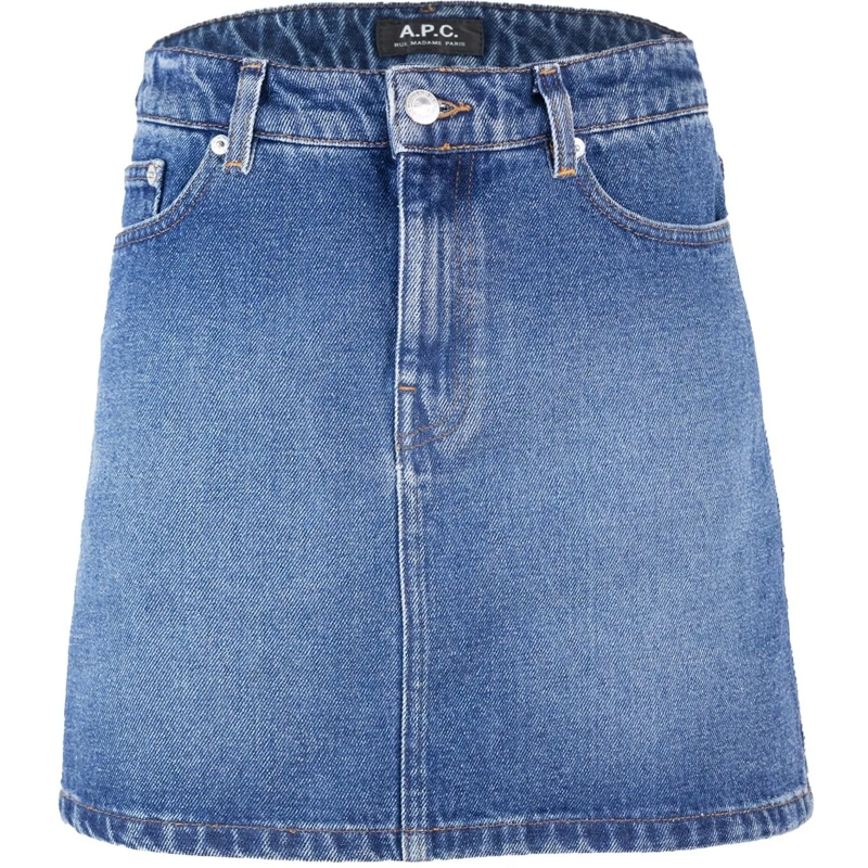 A.P.C. Minijupe Minirock Moss Blau