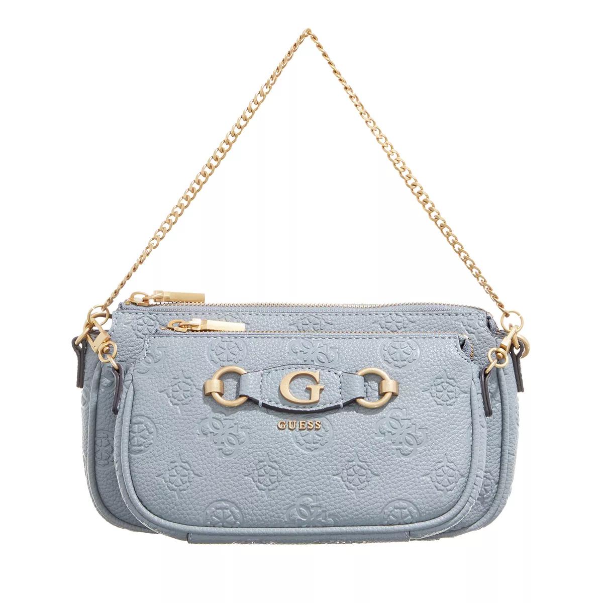 Guess Pochettes - Izzy Peony Dbl Pouch Xbody - Gr. unisize - in Blau - für Damen