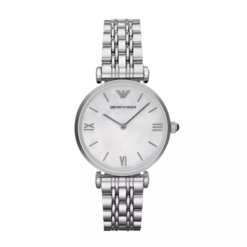 Emporio Armani Women's Two-Hand Stainless Steel Watch Silver Dresswatch