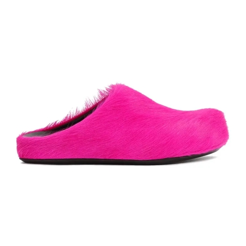 Marni Fuchsia Calf Hair Fussbett Mules Pink Mule