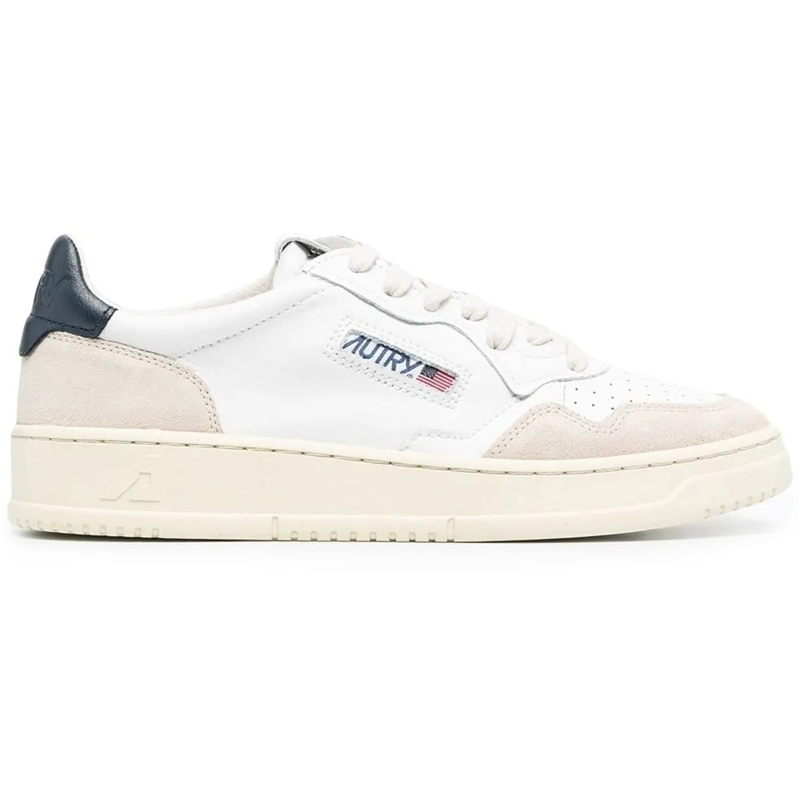 Autry International Low-Top-Sneaker baskets a empiecements en daim 2 weiß