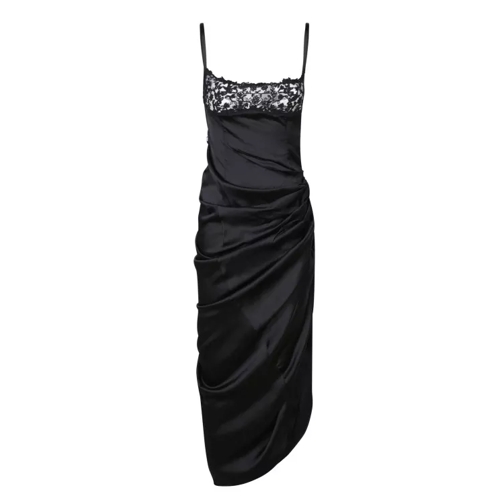 Jacquemus Long Asymmetric Lingerie Dress Black 