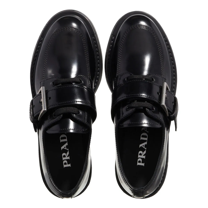 Prada black leather shoes sale