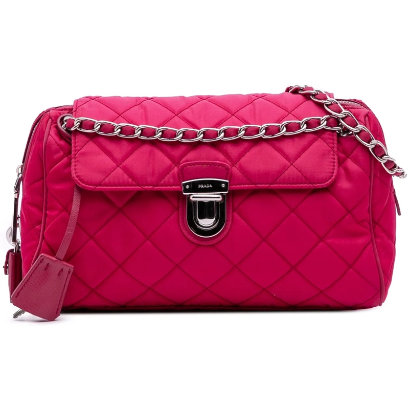 Prada Schultertasche Impuntu Tessuto Chain Crossbody rose