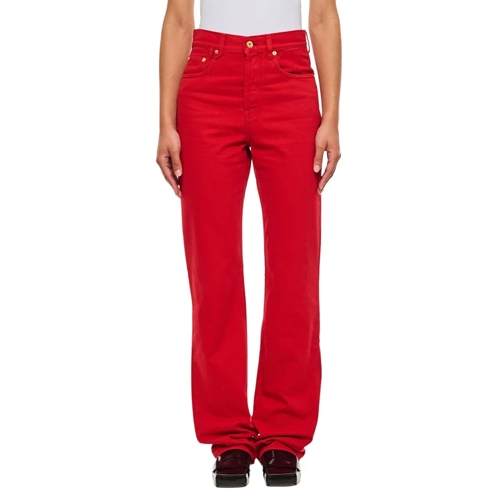 Jacquemus Jeans Le De-Nîmes Droit Denim Pants Red