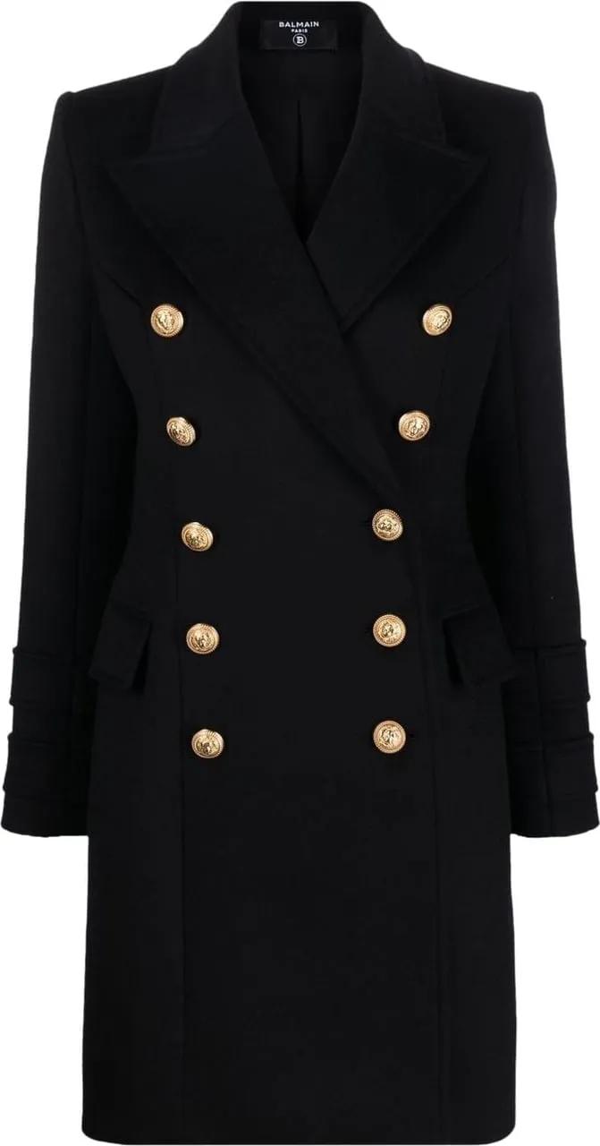 Balmain - Coats Black - Größe 38 - schwarz