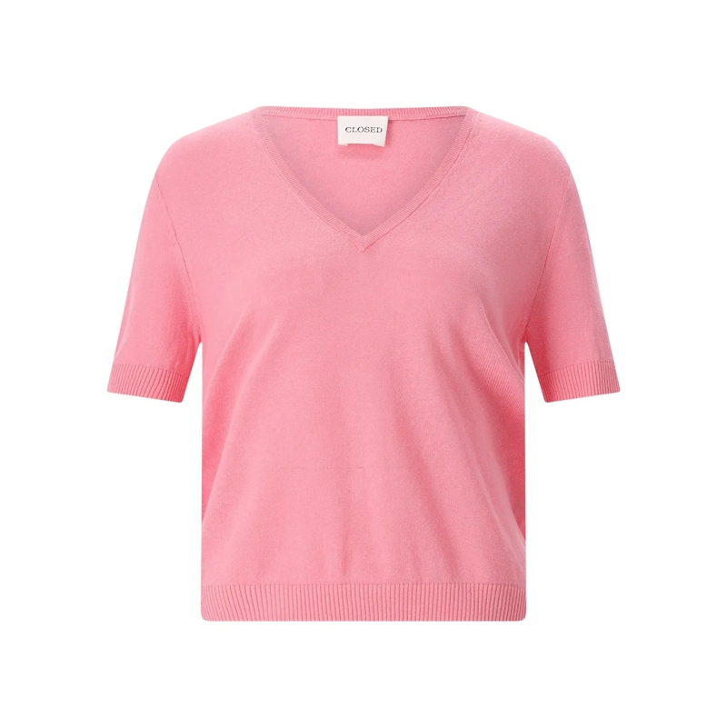 Closed Pullover Shirt aus Leinen & Baumwolle pink(Image 4)
