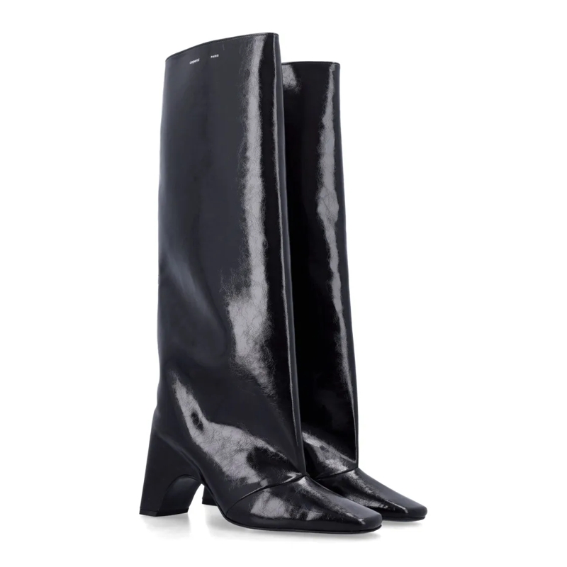 Coperni Stiefel Knee-High Vegan Leather Bridge Boots Black
