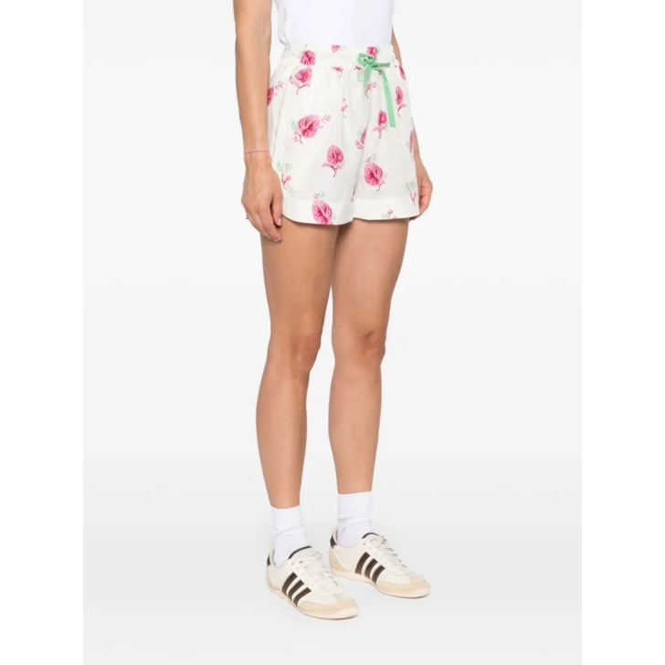 ASTON STUDIO White Floral Shorts White Legere Shorts