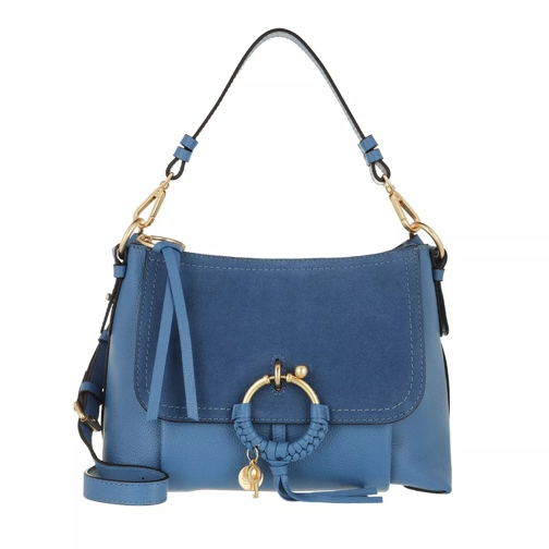 See By Chloé Joan Grained Shoulder Bag Leather Moonlight Blue Crossbodytas