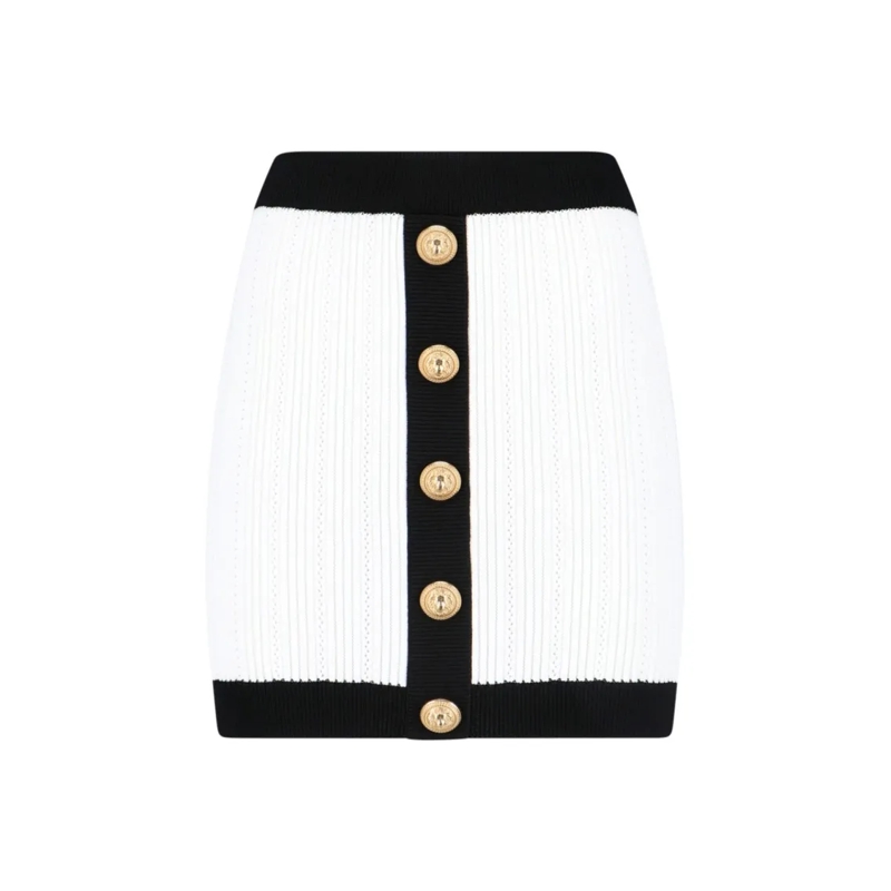 Balmain Minirock Viscose Blend Mini Skirt White White