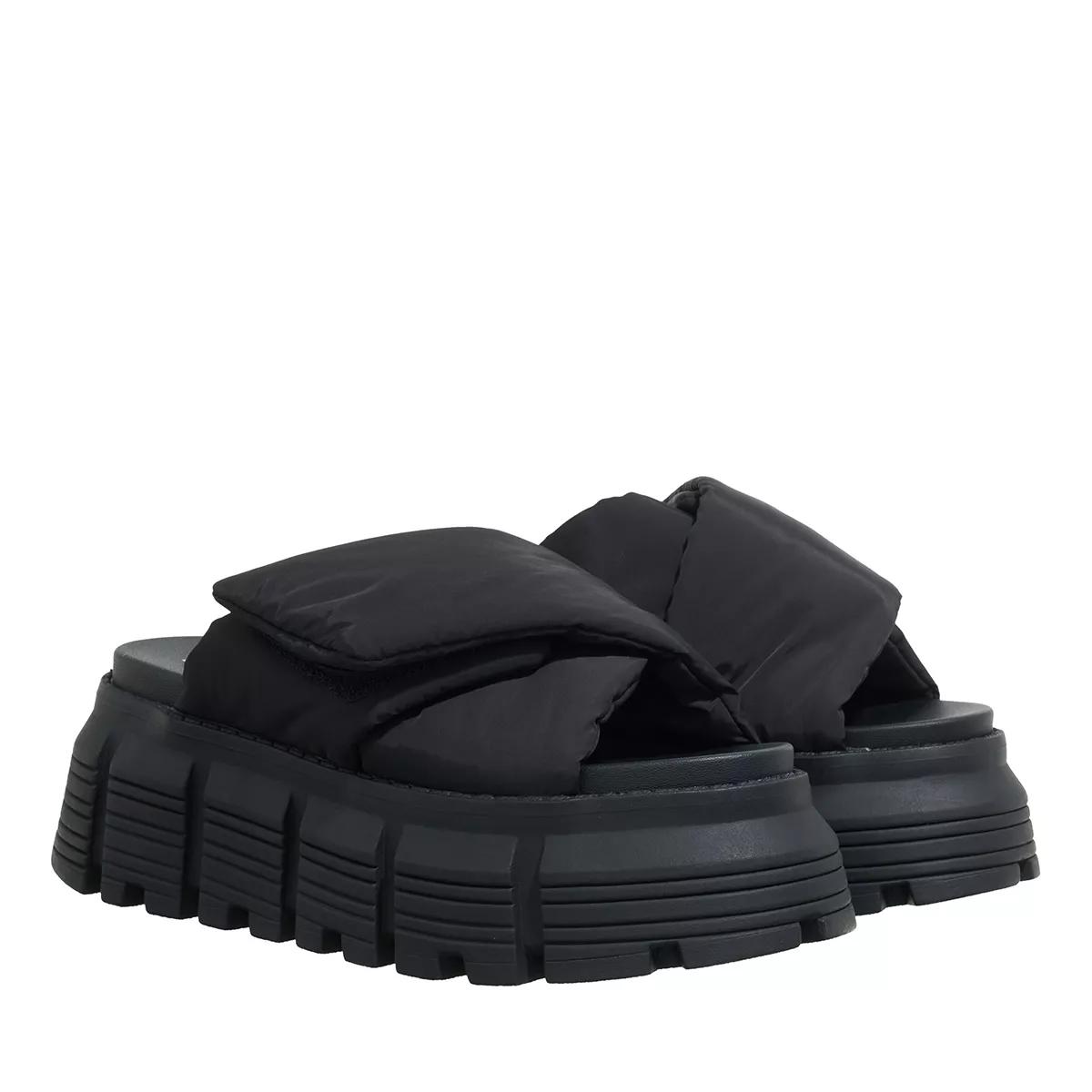 Buffalo Slipper & Pantoletten - Ava Velcross - Gr. 38 (EU) - in Schwarz - für Damen