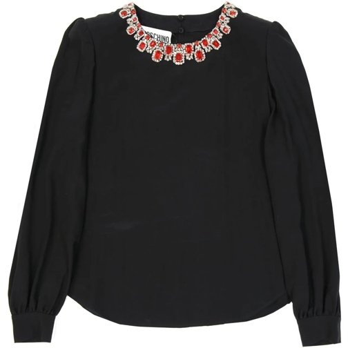 Moschino Blusen Moschino Couture Silk Blouse schwarz