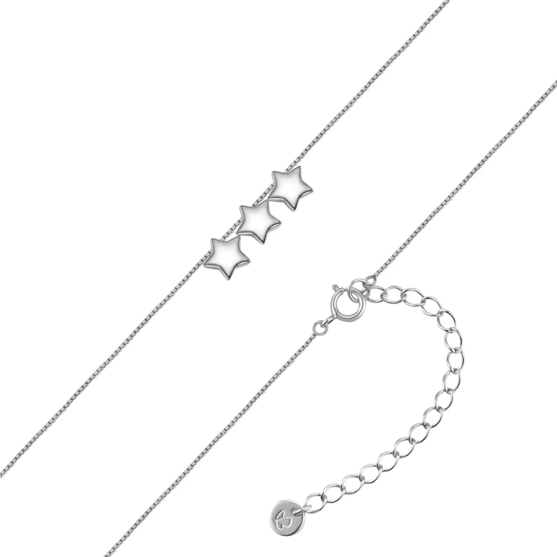 Glanzstücke München Mittellange Halskette Sterling Silber Halskette Sterne silber(Image 3)