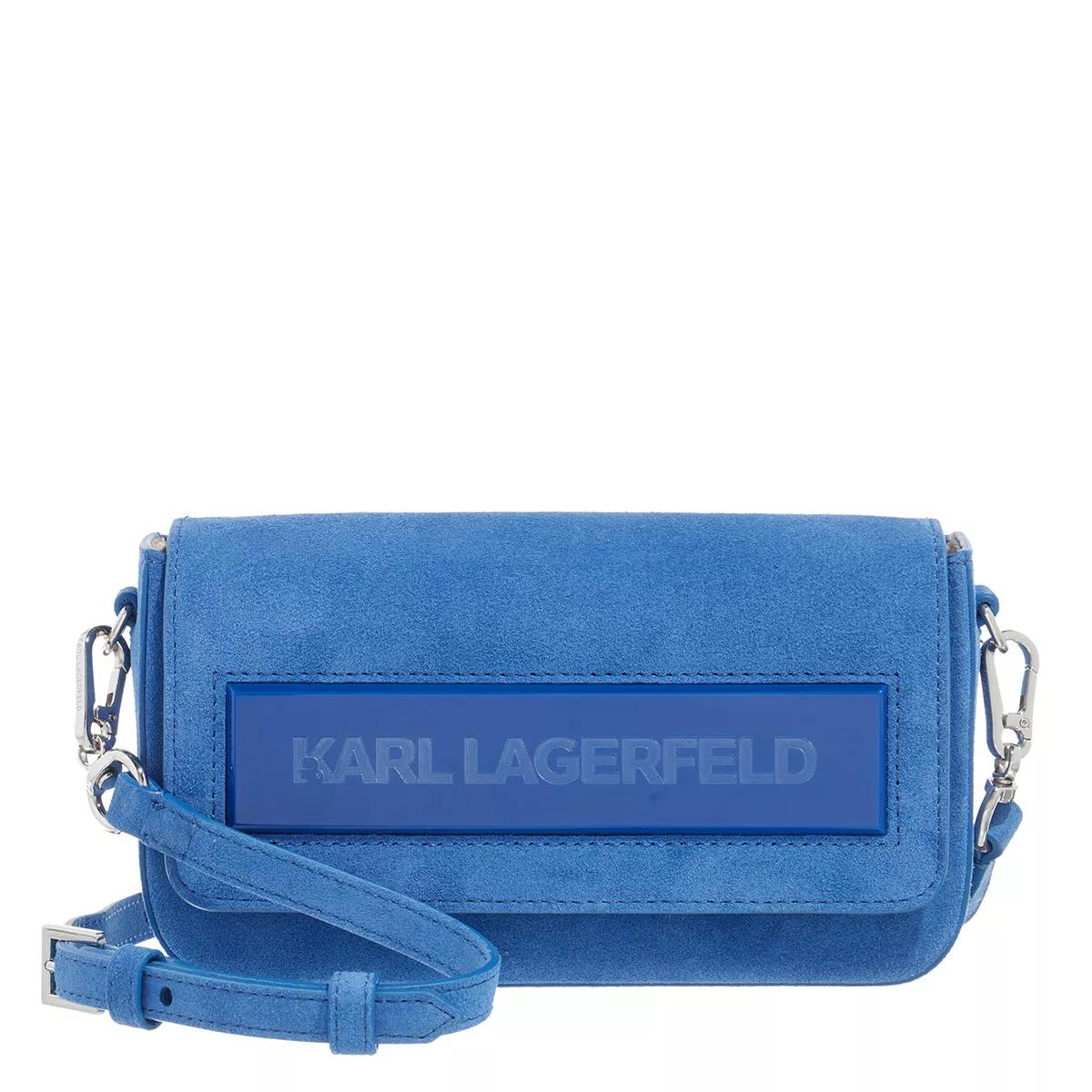 Karl Lagerfeld K/Essential K Sm Flap Shb Sued Royal Blue | Borsetta a ...