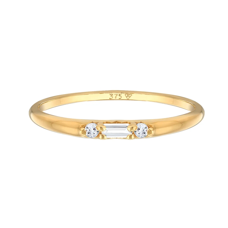 Elli Ring Ring Topas Baguette Verlobung 375 Gelbgold gold(Image 2)