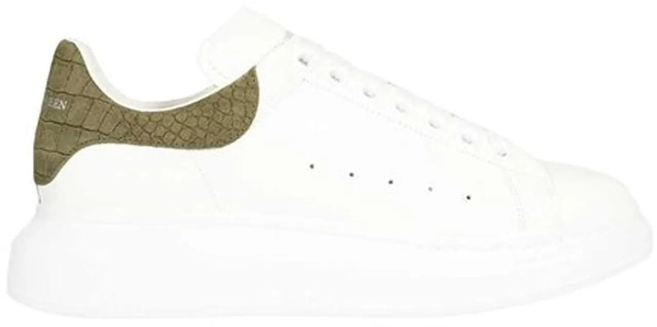 Thumbnail - Alexander McQueen - Alexander McQueen Crocodile Oversized Sneakers - Größe 48 - weiß