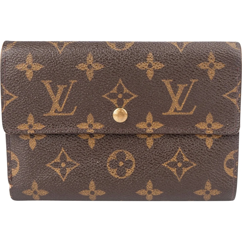 Louis Vuitton Geldbörse Louis Vuitton Canvas Monogram Tresor Wallet braun