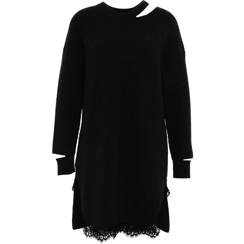 Pinko Robe midi Midi Dress With Ribbed Texture Black