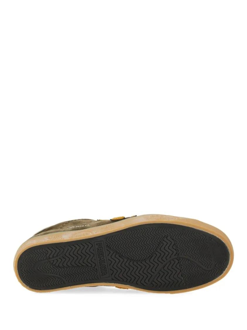 Thumbnail - Premiata Low-Top Sneaker - Low-Top Sneakers In Soft Olive Calf Leather - Gr. 45 (EU) - in Grün - für Damen