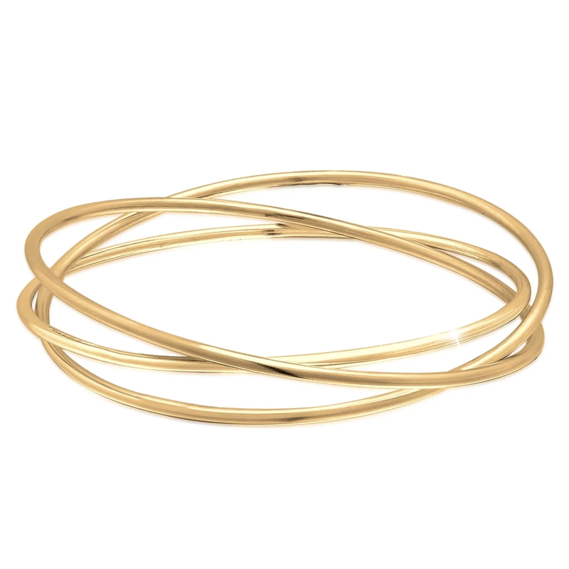 Elli Armband Armband Armreif Dreifach Triple Verschlungen 925 S gold