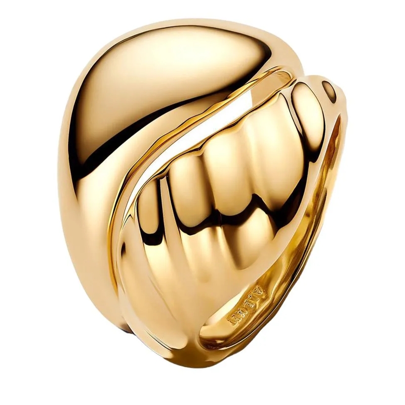 Pandora Ring Rippled Stacking Rings 14k vergoldet(Image 2)