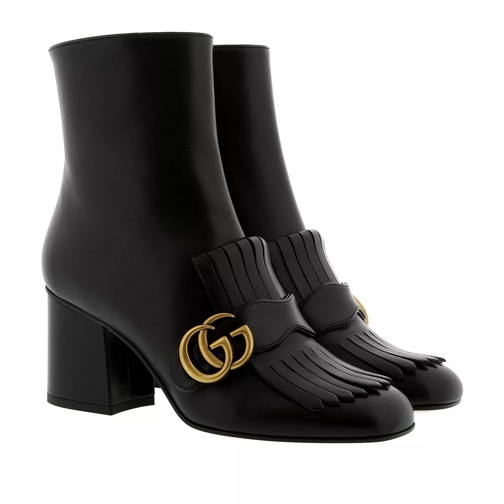 Gucci Double G Ankle Boot Leather Black Ankle Boot