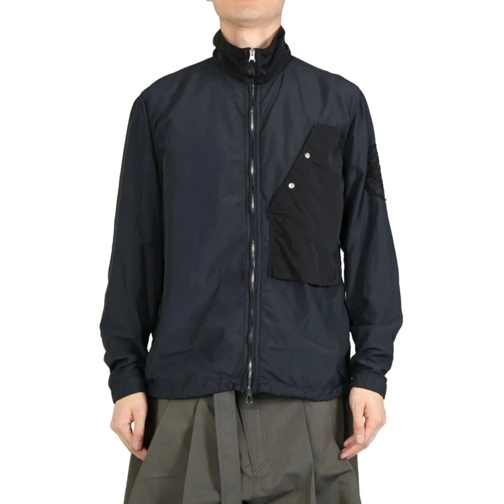 Stone Island Black High Collar Jacket Black Veste de transition