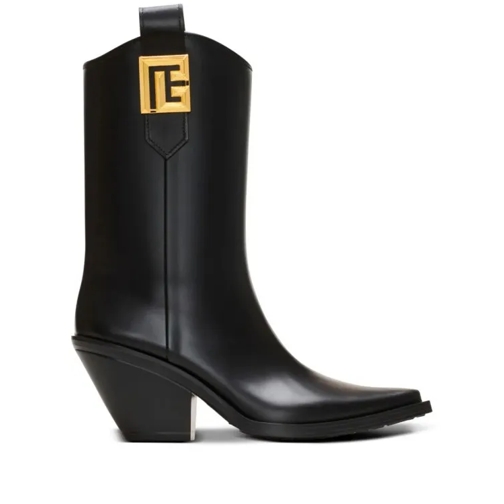 Balmain Tess 55Mm Logo-Plaque Boots Black Botte