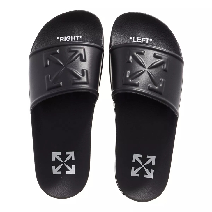 Black off hotsell white slides