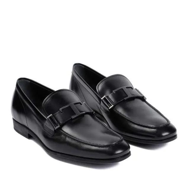 Tod%27s Loafers & Ballerinas - Black Polished Leather Loafers - Gr. 10 - in Beige - für Damen