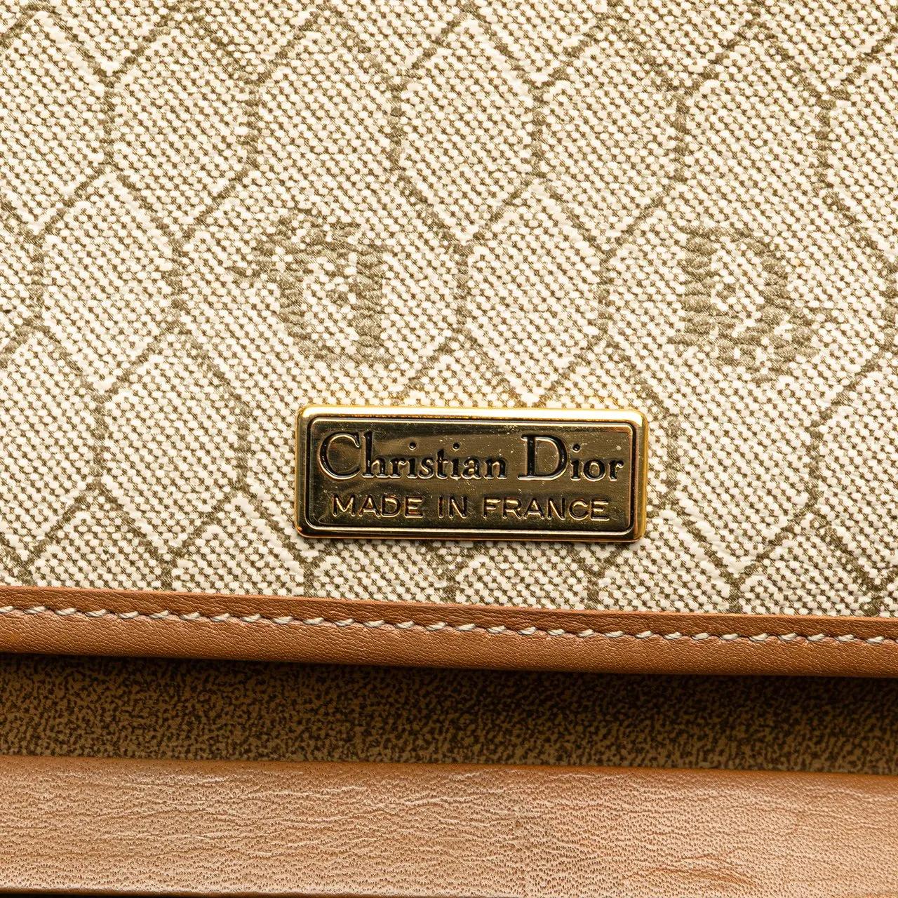 Thumbnail - Christian Dior Hobo Bags - Honeycomb Canvas Chain Shoulder Bag - Gr. unisize - in Braun - für Damen