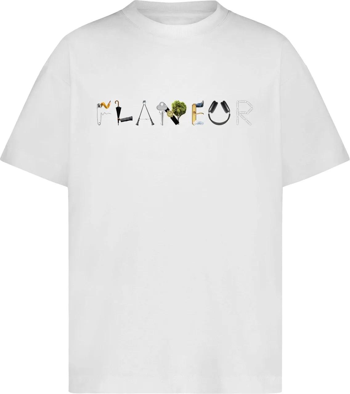 Thumbnail - Flâneur - Flaneur T-Shirt Wit Objects - Größe XL - white