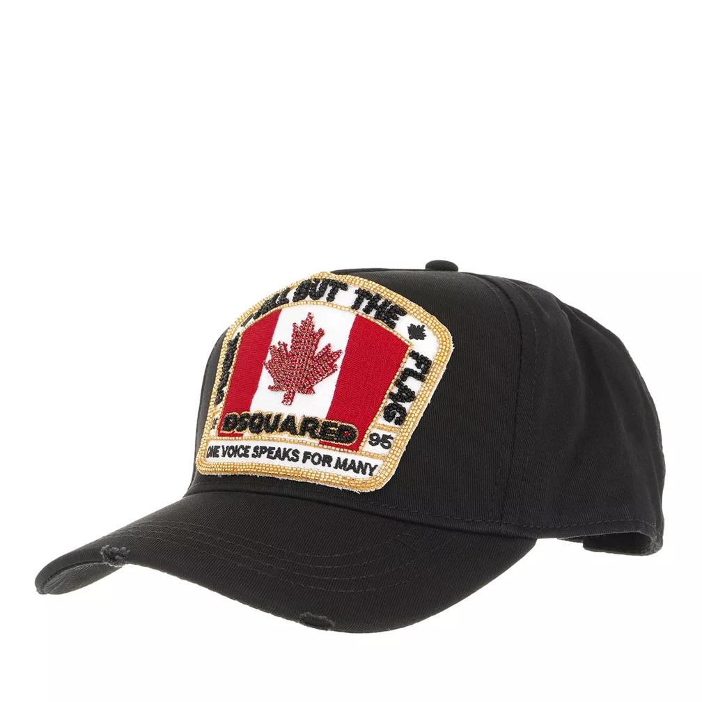 erts Verbazing Zenuwinzinking Dsquared2 Canadian Flag Baseball Cap Black | Honkbalpet | fashionette