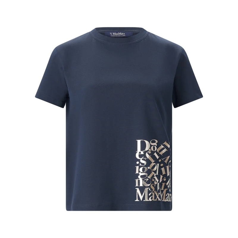 S Max Mara T-shirt T-Shirt Medile mit Logo weiß(Image 4)