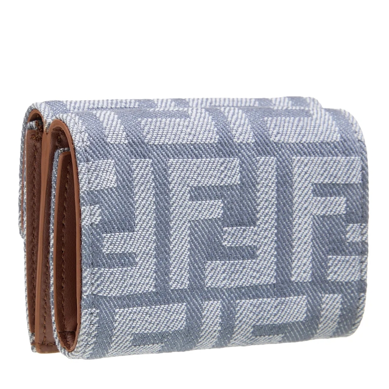Fendi Tri-Fold-Portemonnaie Micro Trifold Baguette Blue(Image 3)