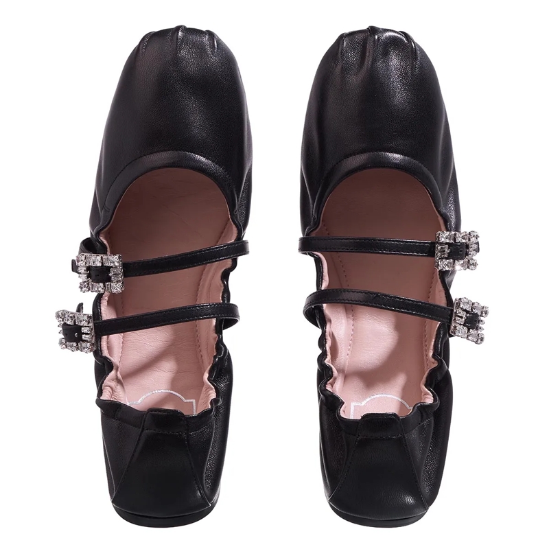 Roger Vivier Ballerines Mini Strap Strass Soft Ballerina Nero(Image 5)