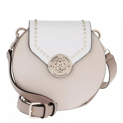 Guess Belle Isle Round Case Crossbody Bag Stone Multi Canteen Bag