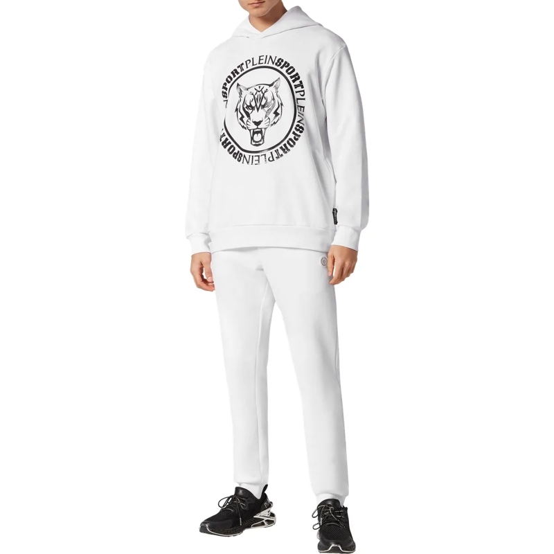 Plein Sport Top Hoodie Carbon Tiger weiss(Image 4)