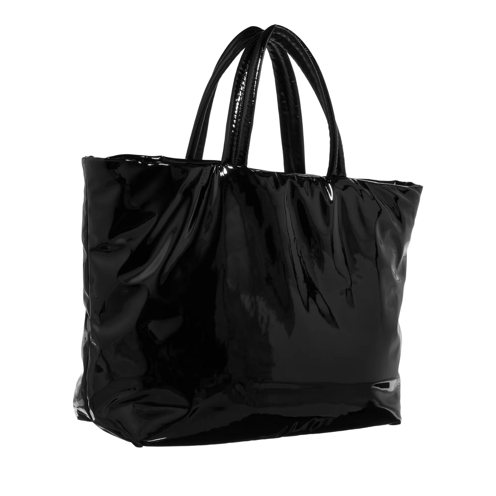 Saint Laurent Totes & shoppers Maxi Tote In Patent Canvas in zwart