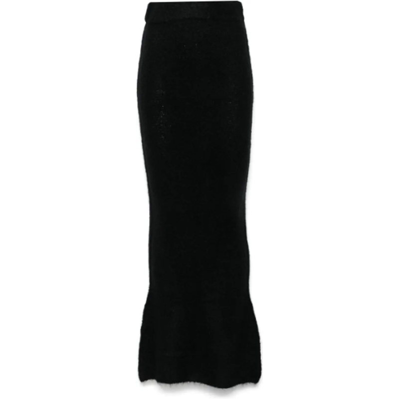 ENTIRE STUDIOS Midirock Knit Tube Skirt Crow schwarz