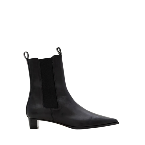 Aeydē Stiefel Kiki Leather Pointed Toe Boots Black