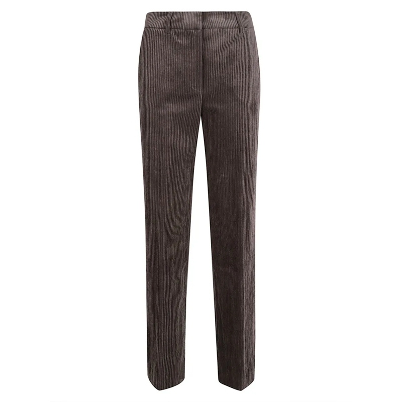 Ermanno Scervino  Straight-Leg Trousers With Textured Corduroy Black
